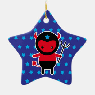 Ornamento De Cerâmica Pouco diabo de Ninja do kawaii
