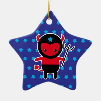Ornamento De Cerâmica Pouco diabo de Ninja do kawaii