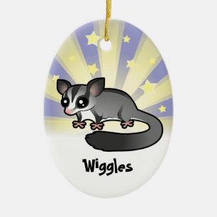 Ornamento De Cerâmica Pouco planador do açúcar da estrela (adicione se