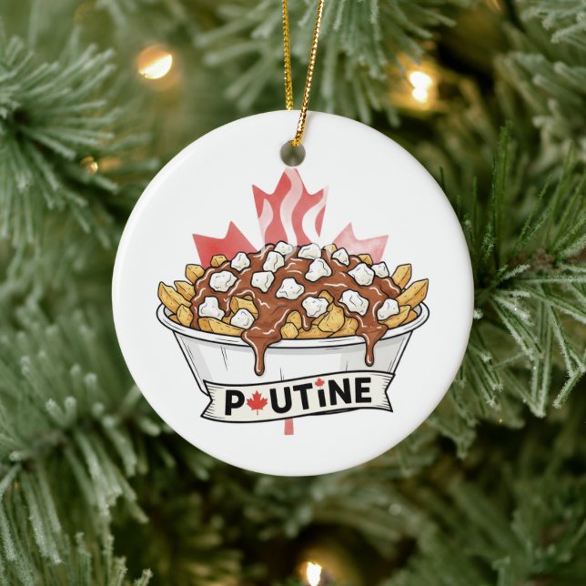 Ornamento De Cerâmica Poutine (Árvore)