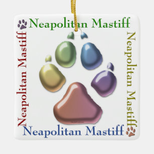 Ornamento De Cerâmica Praça napolitana Mastiff