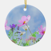 Prado bonito de Flor Selvagem Rosa