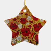 Prado da papoila, flores vermelhas