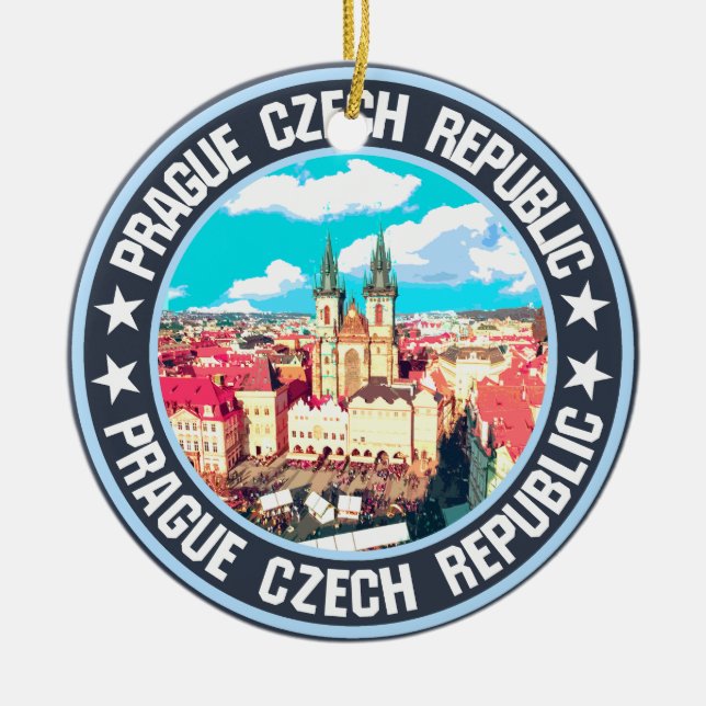 Ornamento De Cerâmica Praga (Frente)