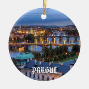Ornamento De Cerâmica Praga - Natal Personalizável