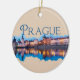 Ornamento De Cerâmica Praga: Noite no Skyline (Lateral)
