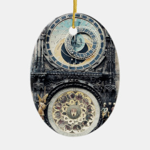 Ornamento De Cerâmica Praga Orloj