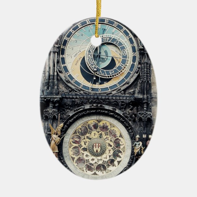 Ornamento De Cerâmica Praga Orloj (Frente)