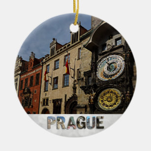 Ornamento De Cerâmica Praga República Checa Relógio Astronômico Natal