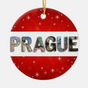 Ornamento De Cerâmica Praga Viagem da República Checa Fotos Natal