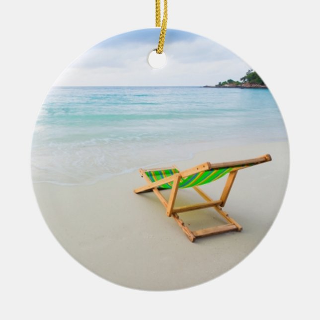 Ornamento De Cerâmica Praia (Frente)
