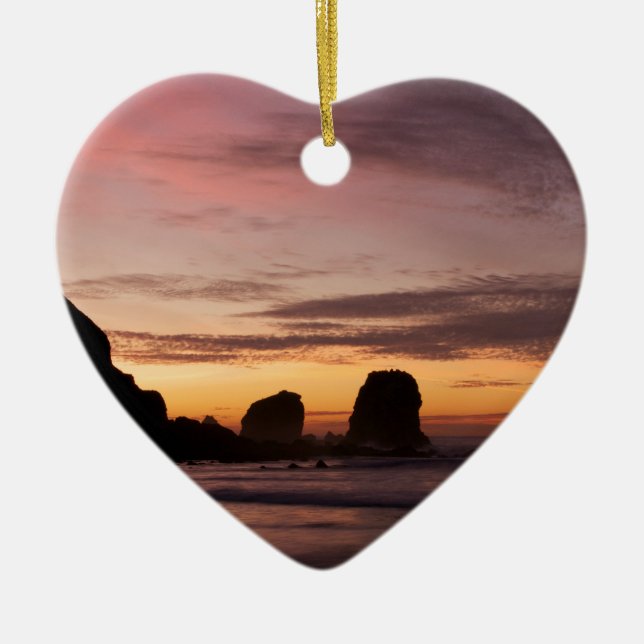 Ornamento De Cerâmica Praia Pacifica de Rockaway, Ca (Frente)