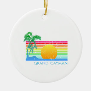 Ornamento De Cerâmica Praia retro Grande Caimão