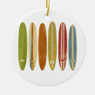 Ornamento De Cerâmica Pranchas de Surf Longboard Estilo Retro Vintage Su
