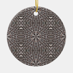 Ornamento De Cerâmica Prata de Malha Metálica
