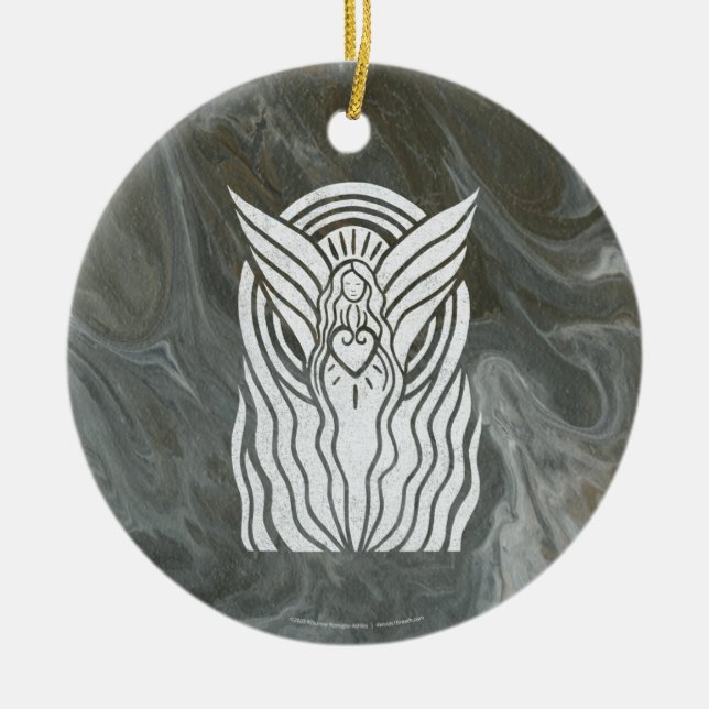 Ornamento De Cerâmica Prayer Angel (Frente)