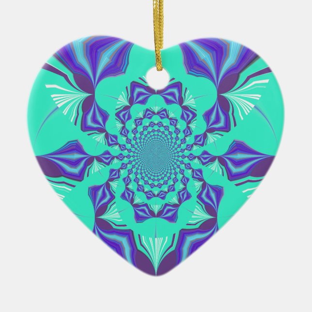 Ornamento De Cerâmica Precioso azul (Frente)