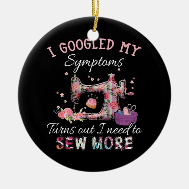 Ornamento De Cerâmica Preciso costurar mais (Frente)