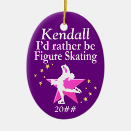ORNAMENTO DE CERÂMICA PREFERENCIALMENTES SKATING PERSONALIZADO ORNAMENT