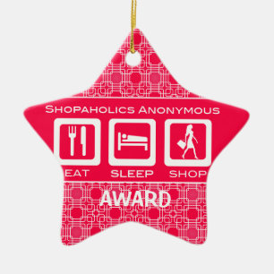Ornamento De Cerâmica Prêmio de Compro de Sono Engraçado Rosa