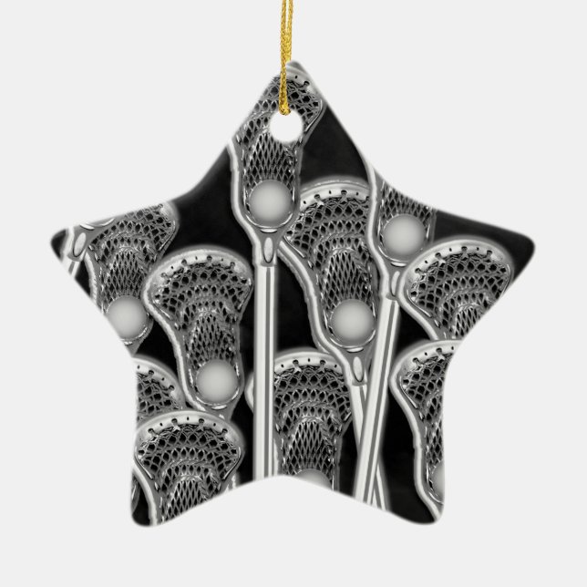 Ornamento De Cerâmica Prêmio de Esportes de Lacrosse (Frente)