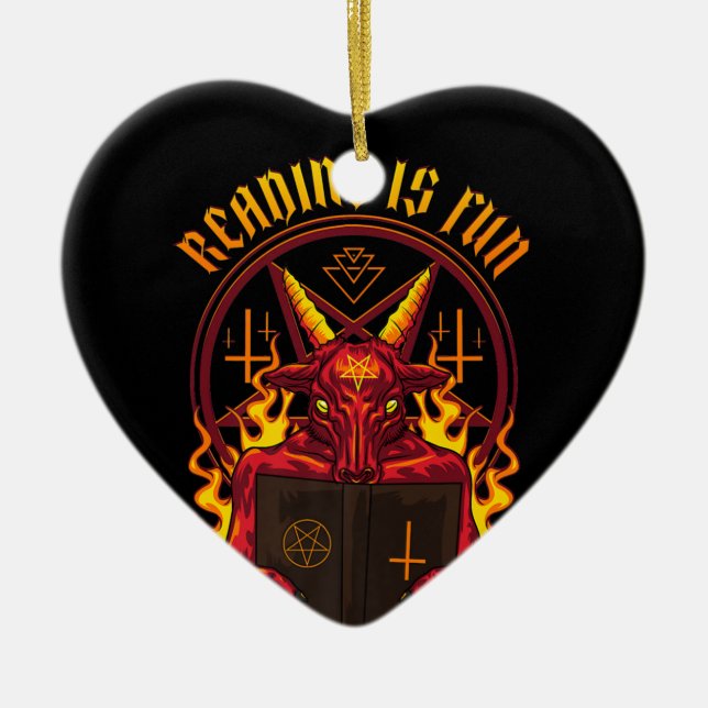 Ornamento De Cerâmica Prêmio Satânico de Caprino Pagão (Frente)