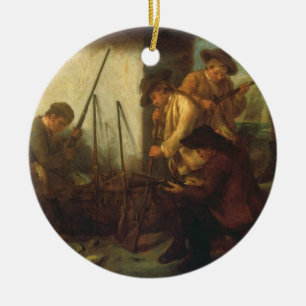 Ornamento De Cerâmica Preparando as armas (óleo em canvas)
