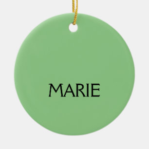 ORNAMENTO DE CERÂMICA PRESENÇA SIMPLES MINIMALISTA VERDE ADICIONE O SEU
