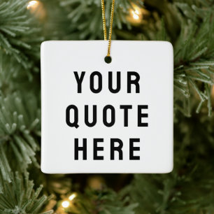 Ornamento De Cerâmica Presente com Texto Personalizado Presente Seu Cota