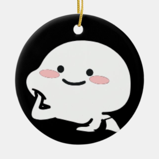 Ornamento De Cerâmica Presente de adesivo bonitinho para ela, mãe. (Frente)