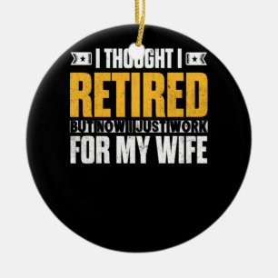 Ornamento De Cerâmica Presente de aposentadoria de 2021 aposentado, pens