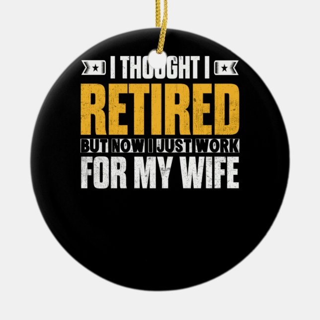 Ornamento De Cerâmica Presente de aposentadoria de 2021 aposentado, pens (Frente)