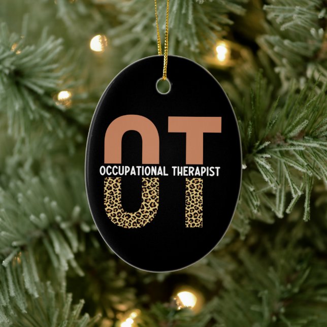 Ornamento De Cerâmica Presente de Apreciação OT Terapista Ocupacional (Árvore)