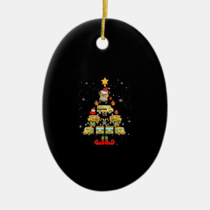 Ornamento De Cerâmica Presente de Árvore de Natal do Motorista de Ônib