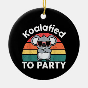 Ornamento De Cerâmica Presente de design divertido de coala Koalafied fo