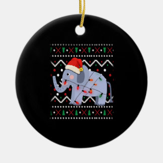 Ornamento De Cerâmica Presente De Elefante De Natal Útil Para O Natal