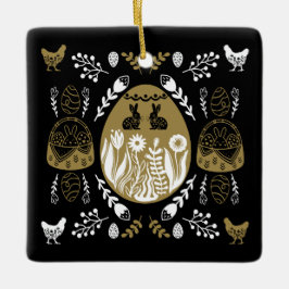 Ornamento De Cerâmica Presente de Feriado de páscoa de Abril