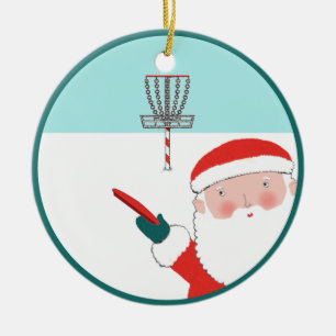 Ornamento De Cerâmica Presente de Férias de Disc Golf