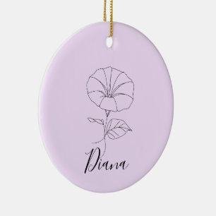 Ornamento De Cerâmica Presente de Flor de Nascimento Glória da Manhã de