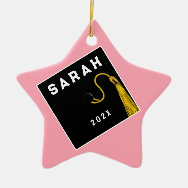 Ornamento De Cerâmica Presente de Graduação Bonita (Frente)