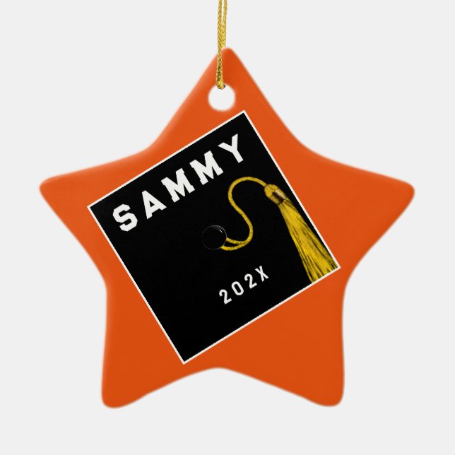 Ornamento De Cerâmica Presente de Graduação Personalizada (Frente)