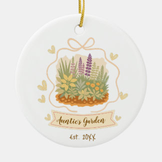 Ornamento De Cerâmica Presente de jardim personalizado para ela.