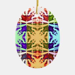 Ornamento De Cerâmica presente de leões Hakuna Matata