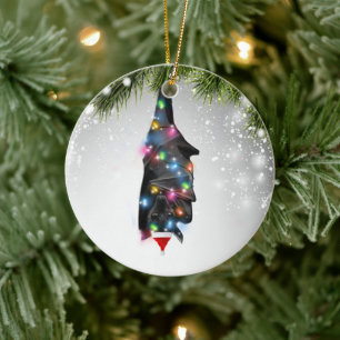 Ornamento De Cerâmica Presente De Natal Bat Para Criança Adulta Bat Love