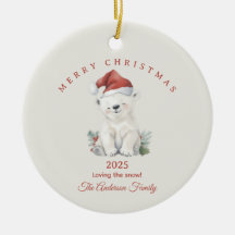 Presente de Natal de foto personalizada de urso po