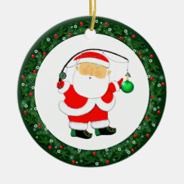 Ornamento De Cerâmica Presente de Natal de Pesca