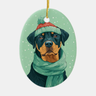 Ornamento De Cerâmica Presente de Natal do Boxer