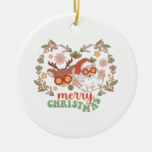 Ornamento De Cerâmica Presente de Natal Feliz Natal