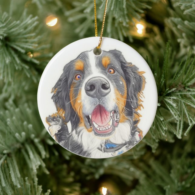 Ornamento De Cerâmica Presente de Natal para Cachorrinho (Árvore)