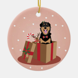Ornamento De Cerâmica Presente de Natal para Cachorros